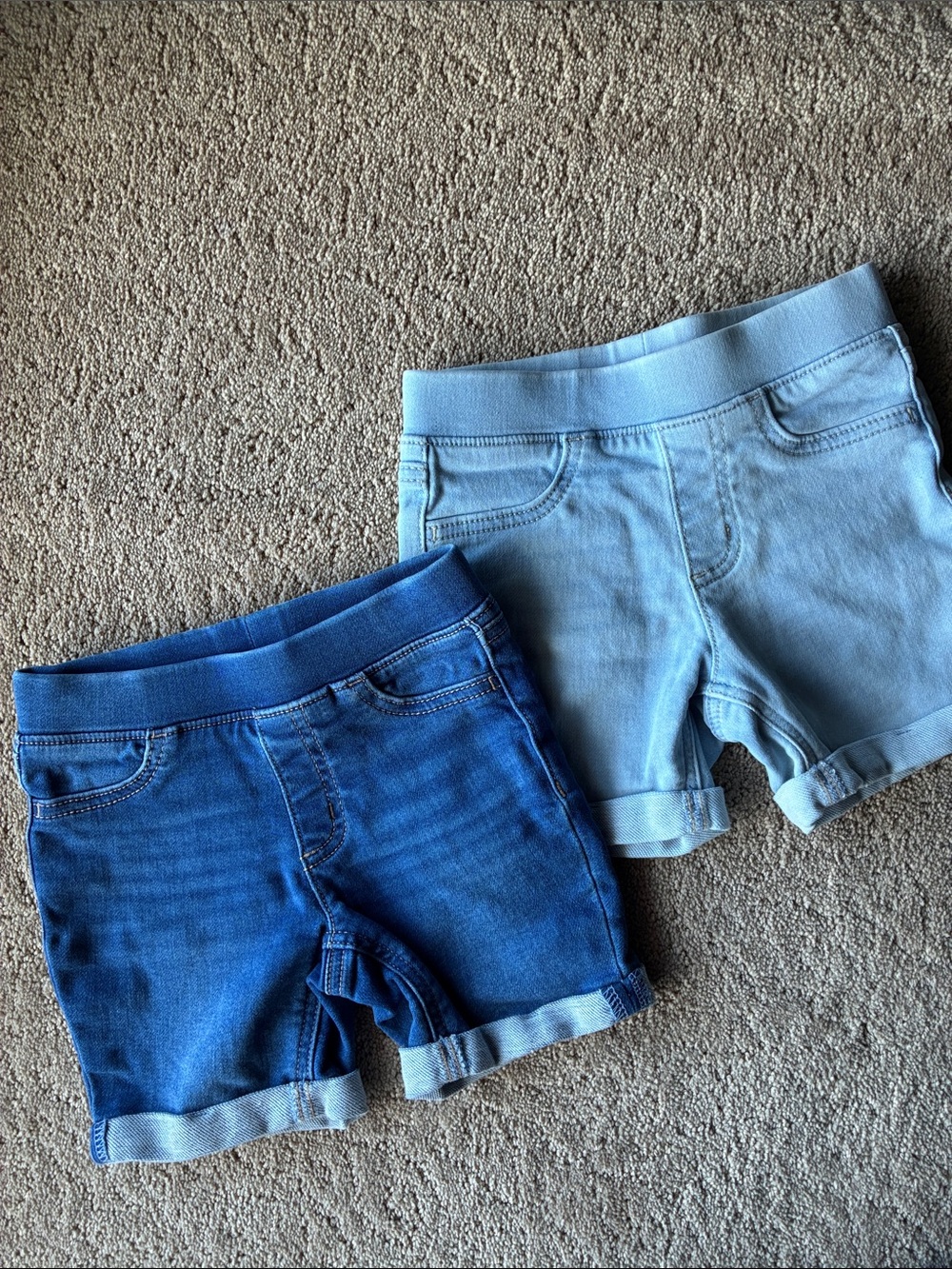 jumping beans Light Blue and Dark Blue Girls Denim Shorts